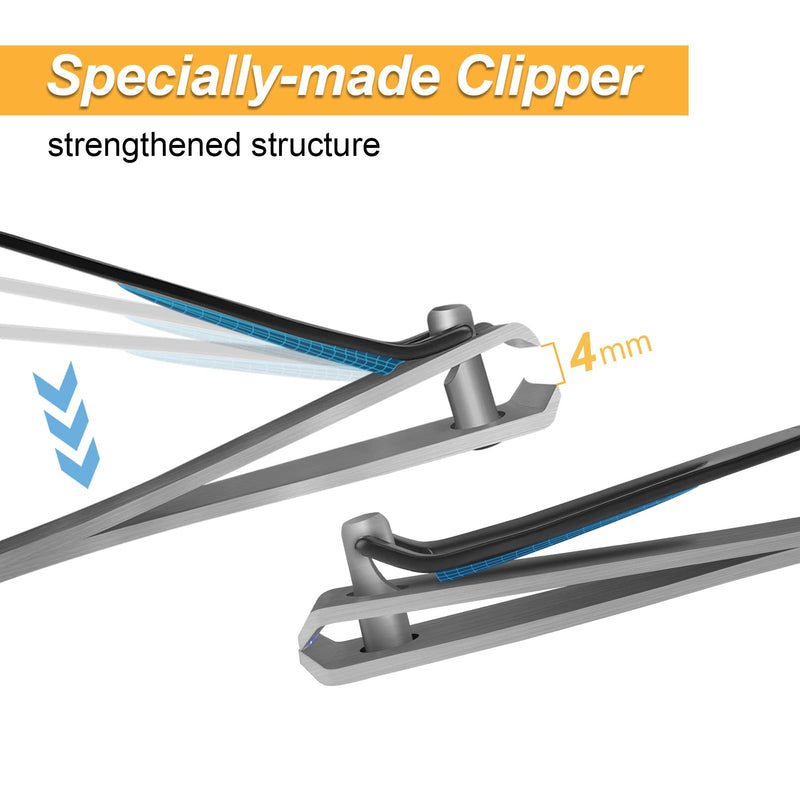 Foldable Long Handle Toenail Clippers Scissors, Easy Reach Pedicure Auxiliary Tools, Extended Nail Clippers for Seniors,Overweight, Hip and Waist Patients| Easy to Carry(with Magnifier, 32Inch) 32 Inch With Magnifier