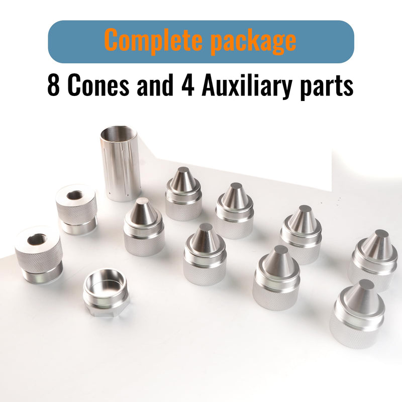 1.375''X24 Cone Shaped Parts Stainless Steel Aluminium Replacemet Sealed End (Silvery, 1.375''X24) silvery