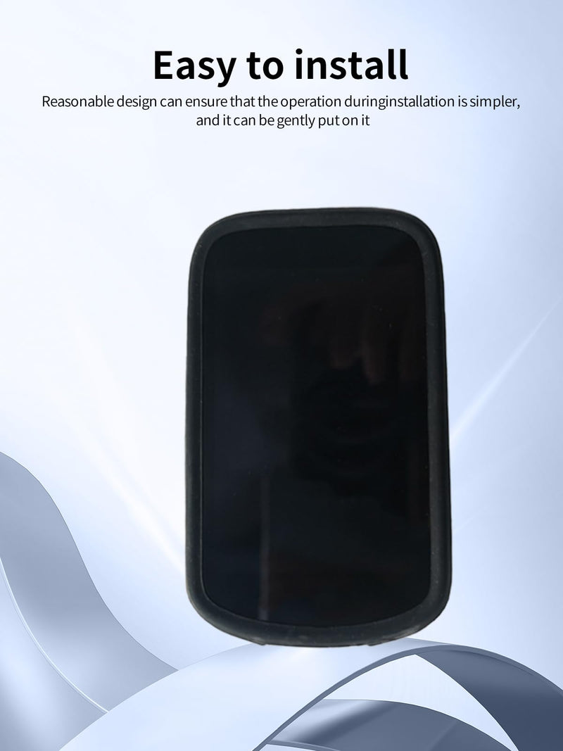 Case for iGPSPORT BSC500,WUNIAK Soft Silicone Protective Portable Scratch Shock Resistant Shell Case with Screen Protector for iGPSPORT BSC500,Black