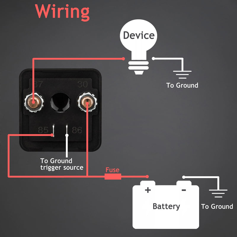 2 Pack 12V 200 Amp Continuous Duty Relay Switch Car Starter Heavy Duty Split Charge 4 Terminal SPST Relays for Truck Boat Marine 200A