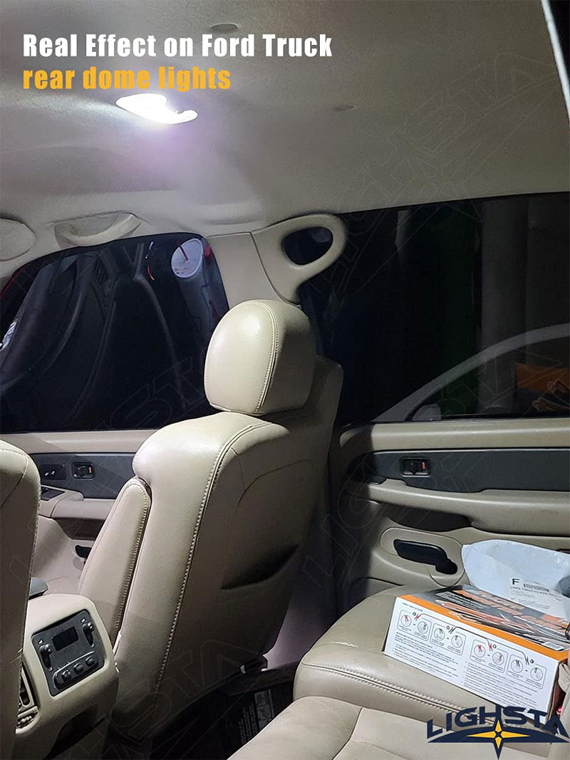9PCS Super Bright White LED Interior Light Kit Package for Ford F150 2009 2010 2011 2012 2013 2014 + Cargo Lights + License Plate Lights and Install Tool