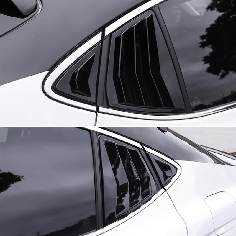for Toyota Camry The 9Th Gen 2025 2026 Window Louvers Front Side Racing Style Sport ABS Window Louvers Air Vent Scoop Shades Cover Blinds Trim Exterior Accessories 4PCS(Bright Pitch Black) Bright Black