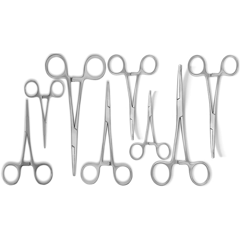 Ultimate Hemostat Set In Zipper case Fishing Tools Items Stainless Steel (Kit-4 (8 pcs 3.50",5",5.50",7.25" (4 Str/4Cud)) Kit-4 (8 pcs 3.50",5",5.50",7.25" (4 Str/4Cud)