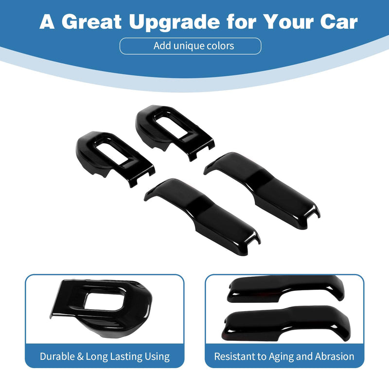 for Jeep JL Hood Decal Latch Trim Cover Fit for Jeep Wrangler JL JLU 2018-Present for Gladiator JT 2020-Present Black Exterior Accessories 4pcs