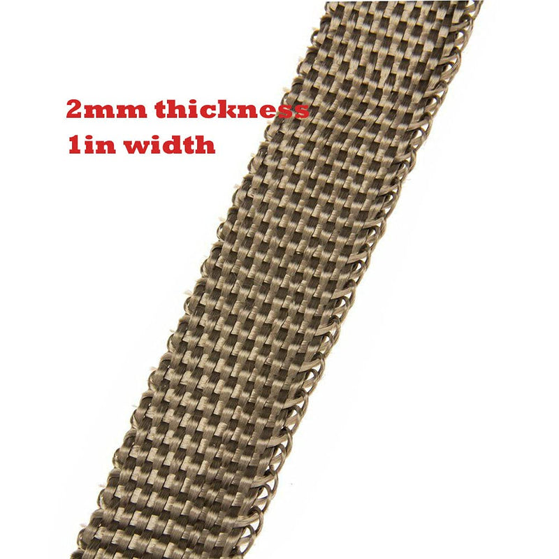 Xinhan 2" x15ft/2" x25ft/2" x50ft/1" x15ft/1" x25ft/1" x50ft Titanium Fiber Pipe Insulation Wrap Heat Exhaust Wrap with Stainless Steel Zip Ties (1" x 15ft) 1" x 15ft