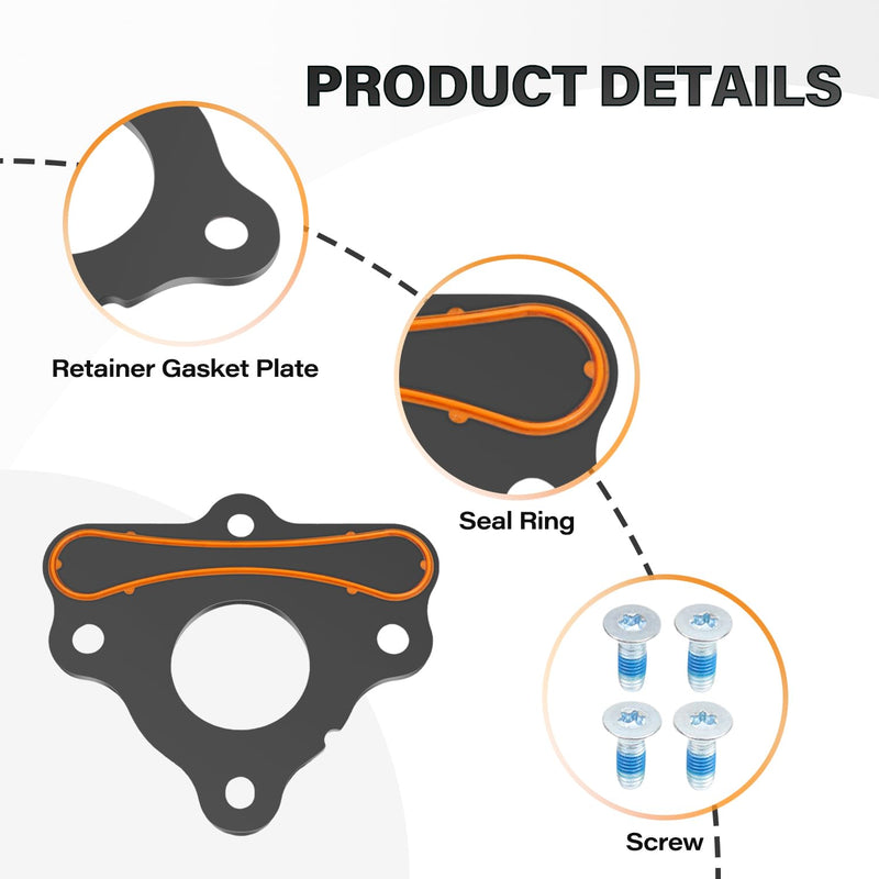 Camshaft Retainer Plate Gasket Steal and Bolt kit Compatible with LS Series All GM LS LT Gen III IV V Engines for LS1 LS2 LS3 4.8 5.3L 6.0L 6.2L Replaces# ARP 134-1003 12589016