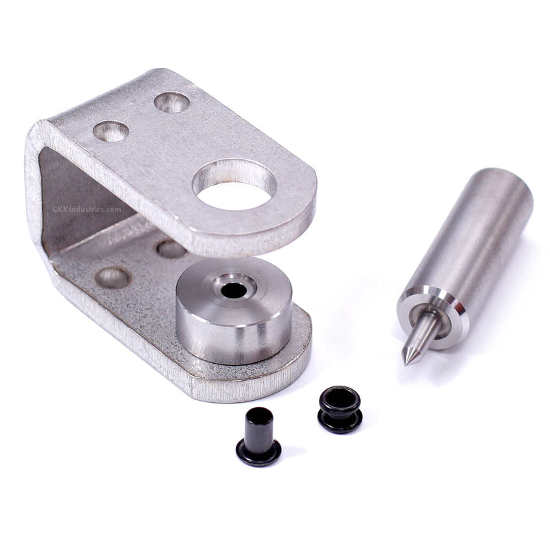 Eyelet Setting Tool & (10) Eyelet Combo - (1) [#8 Eyelet Setting Tool (1/4 in.)] + (10) [#8-9 Black Eyelets (1/4 in.)] - for KYDEX Holster Making, Sewing, Canvas, Tent Making (#8 Setting Tool + (10) #8-9 Black Eyelets)