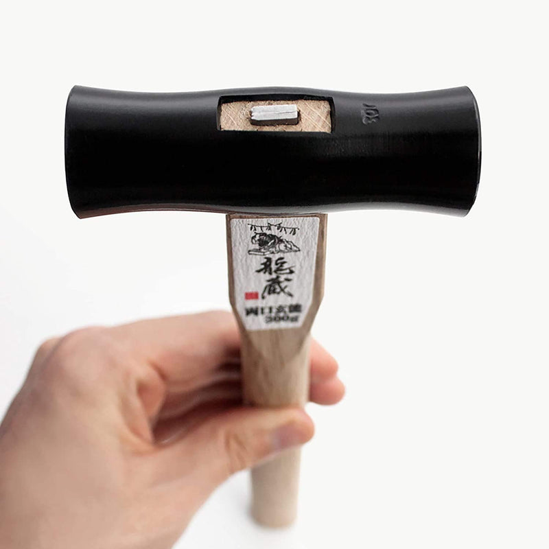 KAKURI Japanese Carpenter Hammer GENNO for Woodworking 10.5 oz (300g), Carpentry Hammer with Wood Handle for Chisel, Plane, Nail, Made in JAPAN Wood (300g)