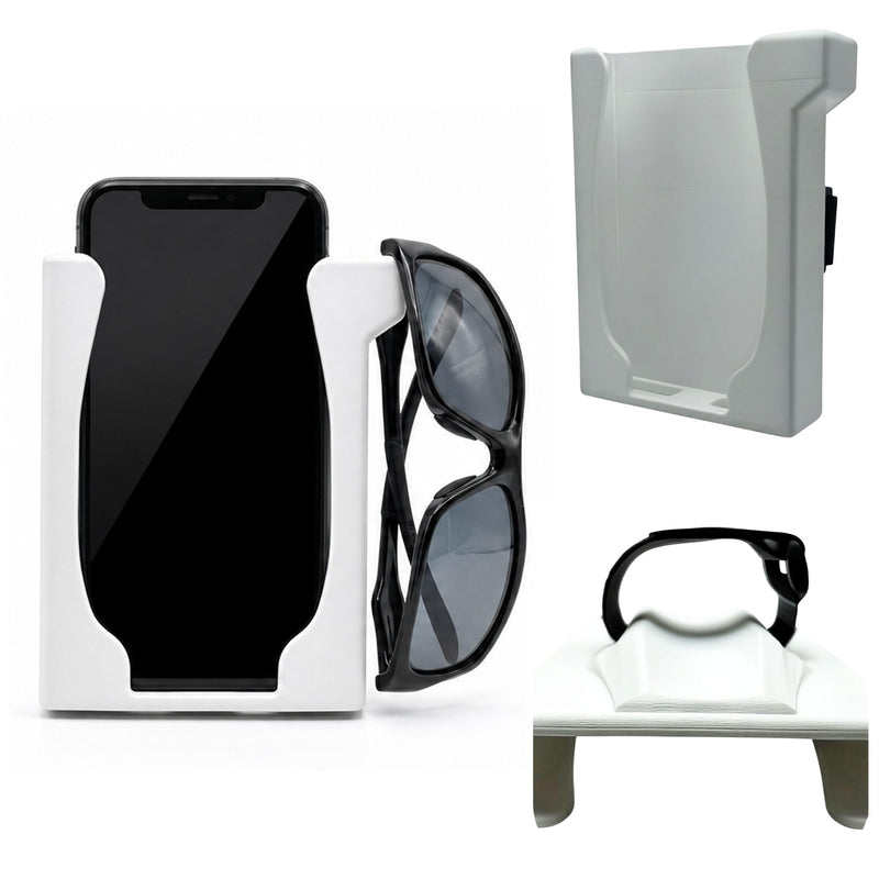 White Boat Phone Holder, Marine Cell Phone Mount for Boating – Made for Boa Pole Shaped Strap On Design with iPhone and Smartphone