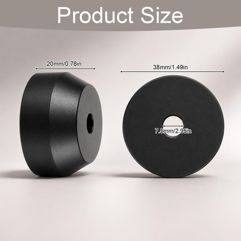45 RPM Adapter, 45 Record Adapter Solid Aluminum 7 Inch | Vinyl Record Dome 45 Adapter for Record Player (Black)