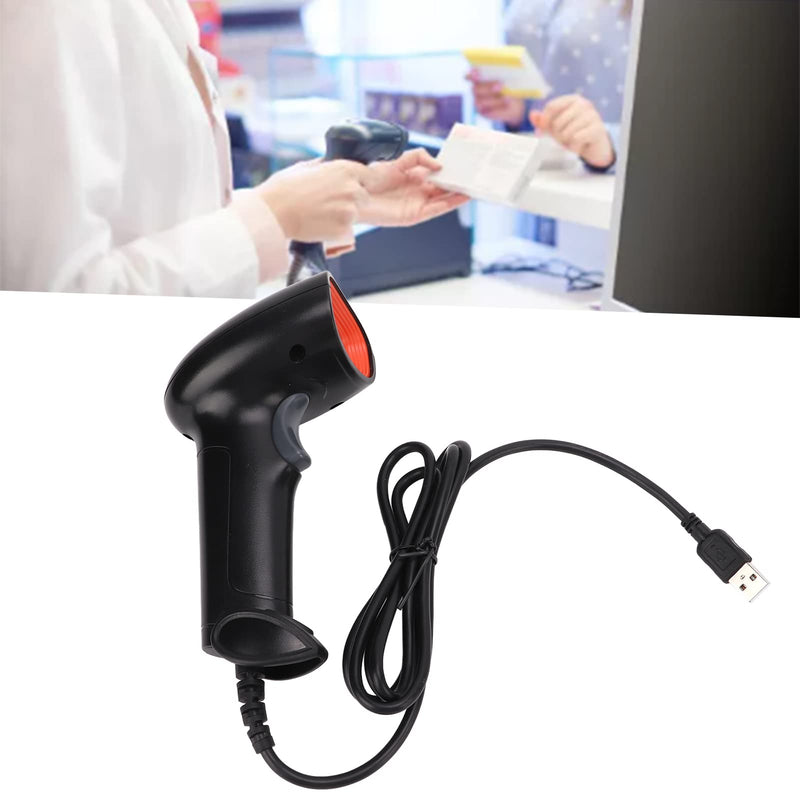 Sonew Handheld Barcode Scanner, 1D Image Bar Code Reader, USB Wired Scanner, for Store Supermarket, Scan Quickly Bussiness Accessory