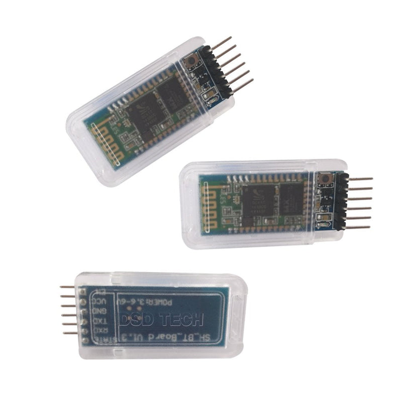 DSD TECH HC-05 Bluetooth Serial Pass-through Module Wireless Serial Communication with Button for Arduino