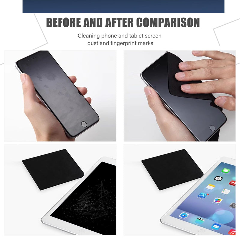 2 Pack Microfiber Liner Cleaning Cloth 15" 16" MacBook Air/MacBook Pro Screen Keyboard Imprint Protection, Keyboard Protector Compatible with MacBook Air 15.3" /MacBook Pro 15"/MacBook Pro 16"-Black 13.19" x 8.66" Black（2 Pack）