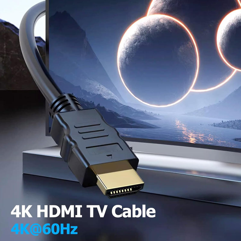 HDMI Cable 6 FT 10-Pack, 4K HDMI Computer Cable 6FT, Shielded HDMI 2.0 CL3 Rated Cord for Smart Monitor with Streaming TV, 4K, 1080P@144Hz,ARC & CL3 Rated for Laptop, Monitor, PS5, PS4, Xbox, Soundbar Black
