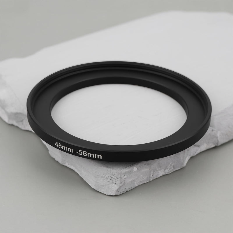 2PCS 48mm to 58mm Camera Step Up Ring Adapter Ring for 48mm Lens to 58mm Filter