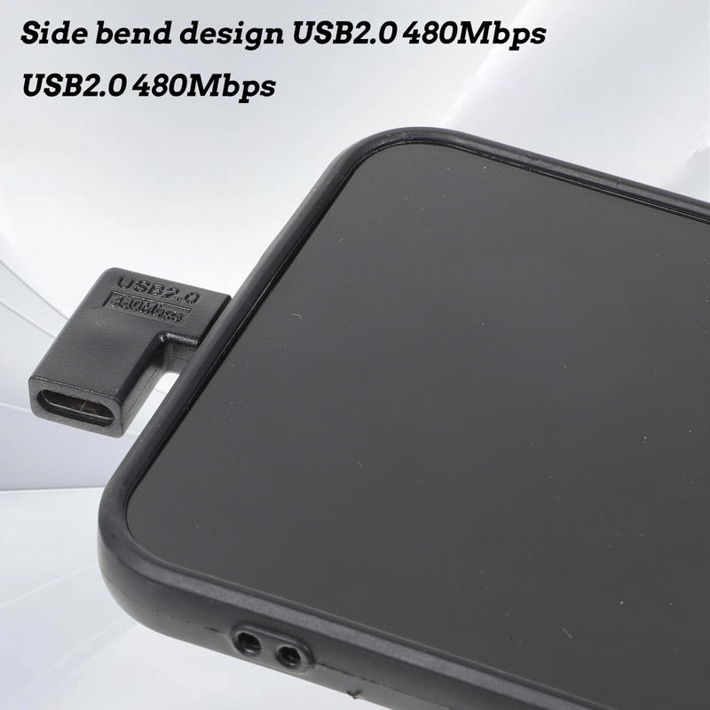 4 Packs Right Angle Micro USB, (5V2A) 10W 480mbps | 90/180 Degree Angled USB C Female to Micro USB Male Type C to Micro USB Adapter Compatible with A Range of Micro USB Devices