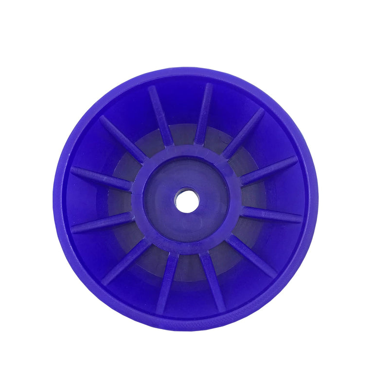 4 Inch Boat Trailer Roller Assembly Bow Stop Bell Roller with 1/2 Inch Shaft fits 4 Inch Bracket Blue