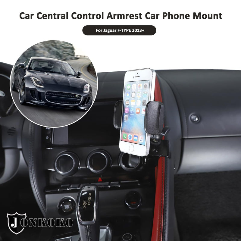 Car Central Control Armrest Car Phone Mount for Jaguar F-Type 2013-2026 Auto Mobile Phone Holder Accessories (Style E)