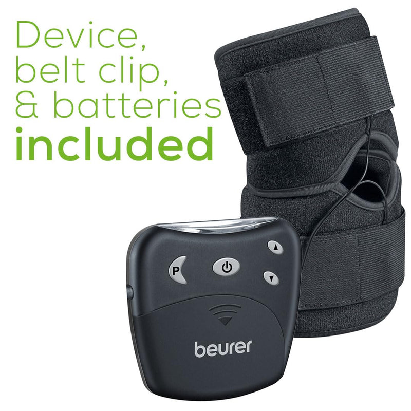 Beurer EM29 2-in-1 Knee and Elbow TENS Machine for Pain Relief with 20 Intensity Levels, 4 Programs, and Reusable Water Contact Electrodes, Digital Muscle Stimulator Device EM29 - Knee and Elbow