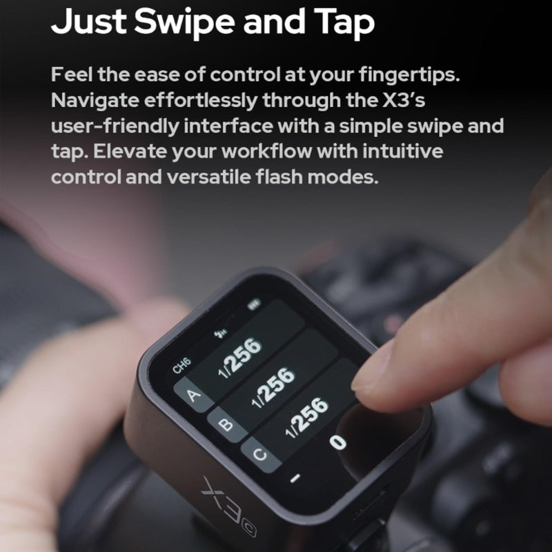 Godox X3-S X3S X3 S Touchscreen TTL Wireless Flash Trigger for Sony, 2.4GHz Wireless, High Speed Sync, OLED Screen Adjustable Brightness TTL Speedlight Transmitter for Sony Cameras
