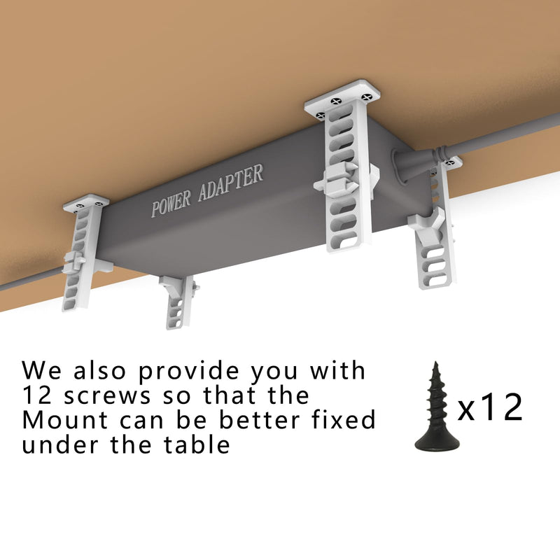 Universal Under Desk Mount for Power Brick Holder Docking Station Mount Power Strip