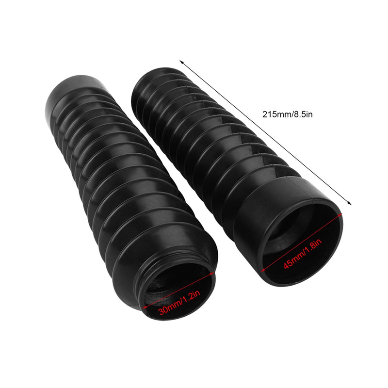 Acouto Front Fork Covers Motorcycle Bike Rubber Boot Gaiters Front Fork Cover Shock Gators Black for Dirt Bike