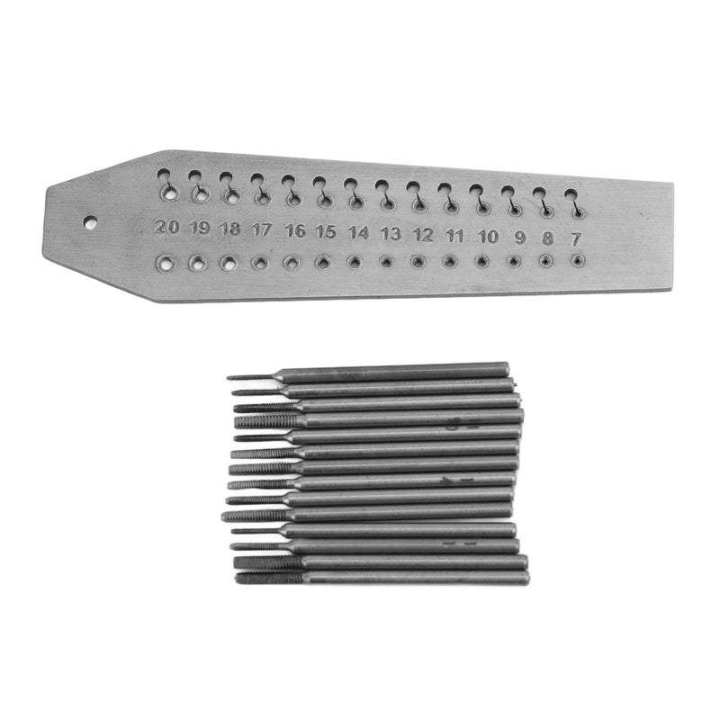 14pcs Tap and Die Set Jewellers Miniature Thread Tool Kit for Jewelry Making Watch Repair