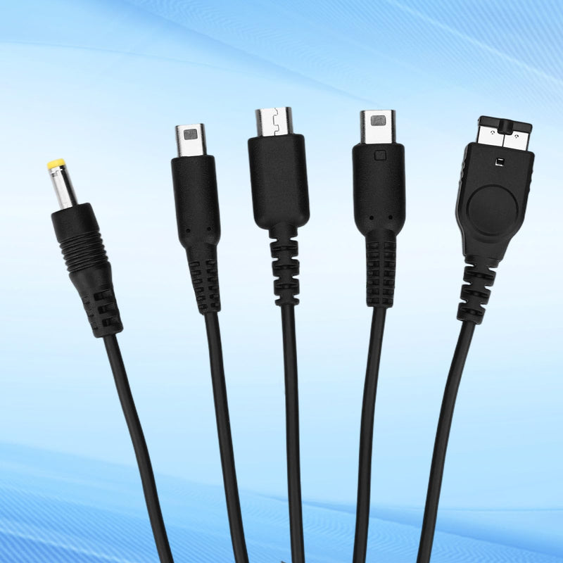 5in1 Charging Cable & Stylus Pen for New 3DS 2DS DSi NDS Lite GBA SP Wii U | 4ft Multi-Functional USB C Charger Cord for New 3DS XL 2DS DSi NDS Lite GBA SP Wii U Gaming Accessories