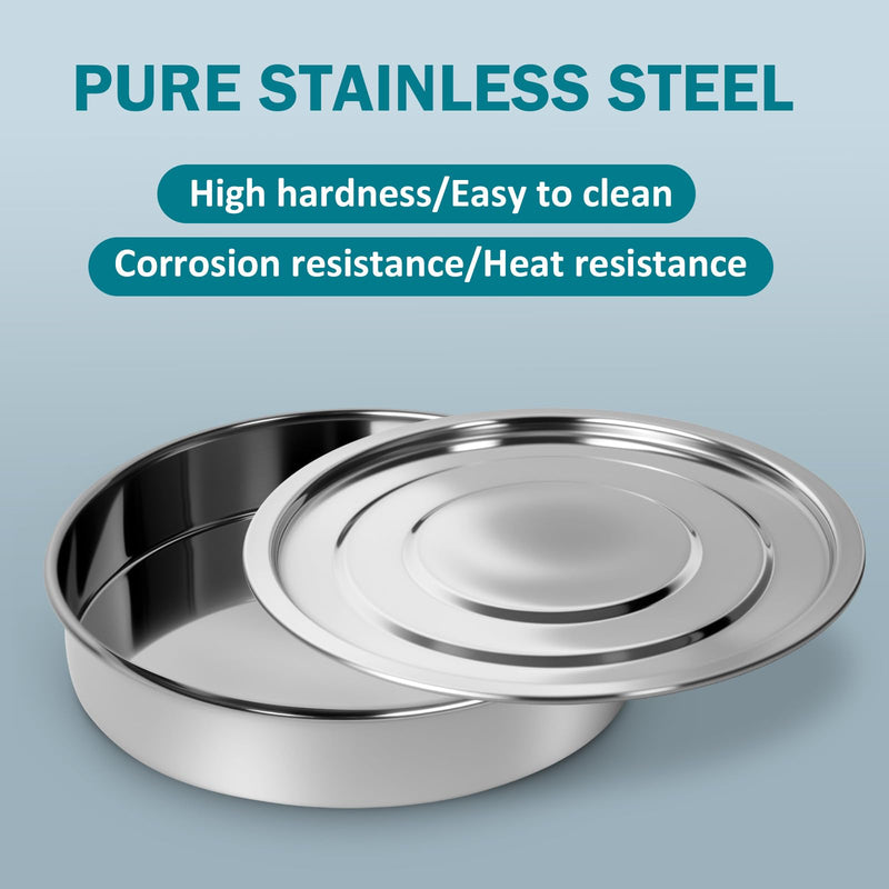 Lab Sieves Pan with Lid,LVDALAB All 304 Stainless Steel Test Sieve, Sample Test Sieves for Industrial Laboratory, 20cm/8'' Dia, 4cm/1.57'' Height 20cm/8''+Sieve Pan and Cover