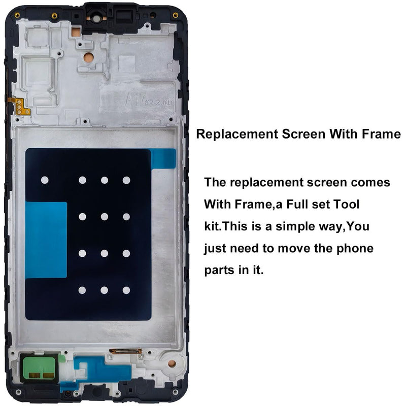for Samsung Galaxy A17 5G Screen Replacement with Frame Kit SM-A176U A176B A176W / A17 4G LCD Touch Display Digitizer Assembly with Tools