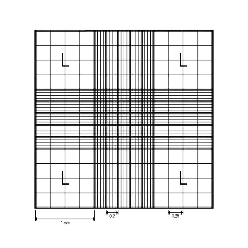Cell Counting Chamber，Hemocytometer Neubauer Improved Blood Counting Chamber with Bright Line and 2 pcs Coverslips
