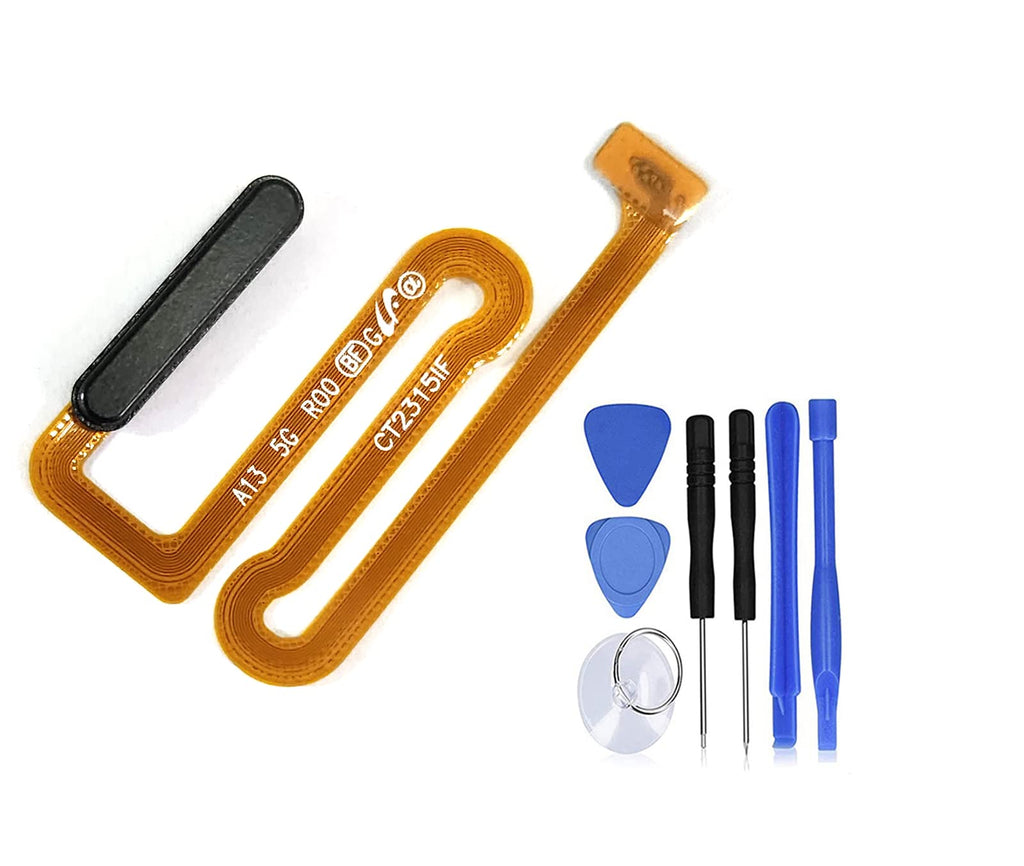 Power Button &Fingerprint Sensor Flex Cable Replacement for Samsung Galaxy A13 5G A136U-Black