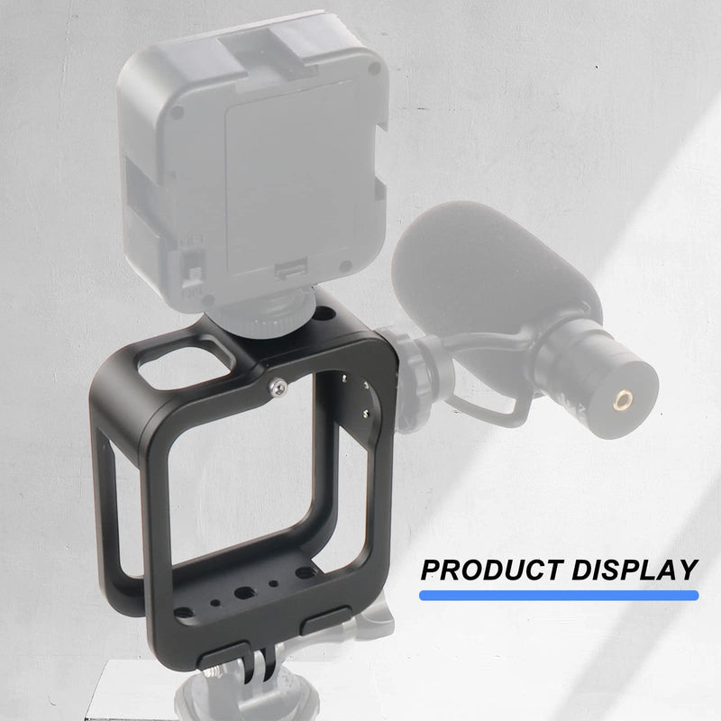 Accessories for Gopro Max Aluminum Alloy Case, Frame Protector Housing Shell with Hot Shoe Interface Compatible GoPro MAX Official Replacement Protective Lense MAX Aluminum frame