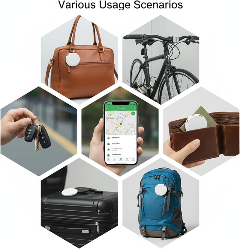 2 Pack GPS Tracker for Vehicles Works with Apple Find My iOS Only | Mini GPS Tracking Device Hidden Item Finder Global Tracking No Monthly Fee No SIM Replaceable Battery for Car Keys Luggage