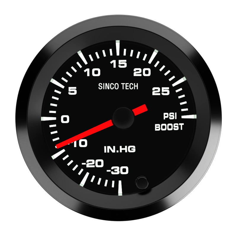 7 Color Gauge Kit 2" 52mm Automobile Backlight Pointer Car Meter with Sensor (Boost Gauge) Boost Gauge