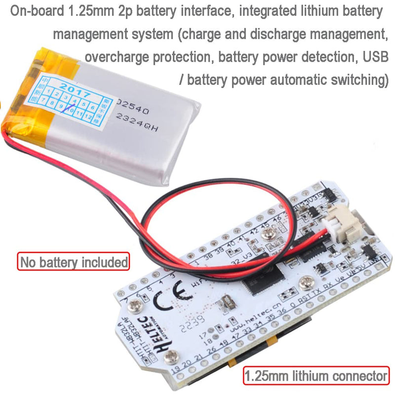 915MHz ESP32 LoRa 32 V3 OLED Development Board + 915 MHz LoRa Antenna for Heltec Meshtastic LoRaWAN (Pack of 2), not Compatible with LoRa32 V2