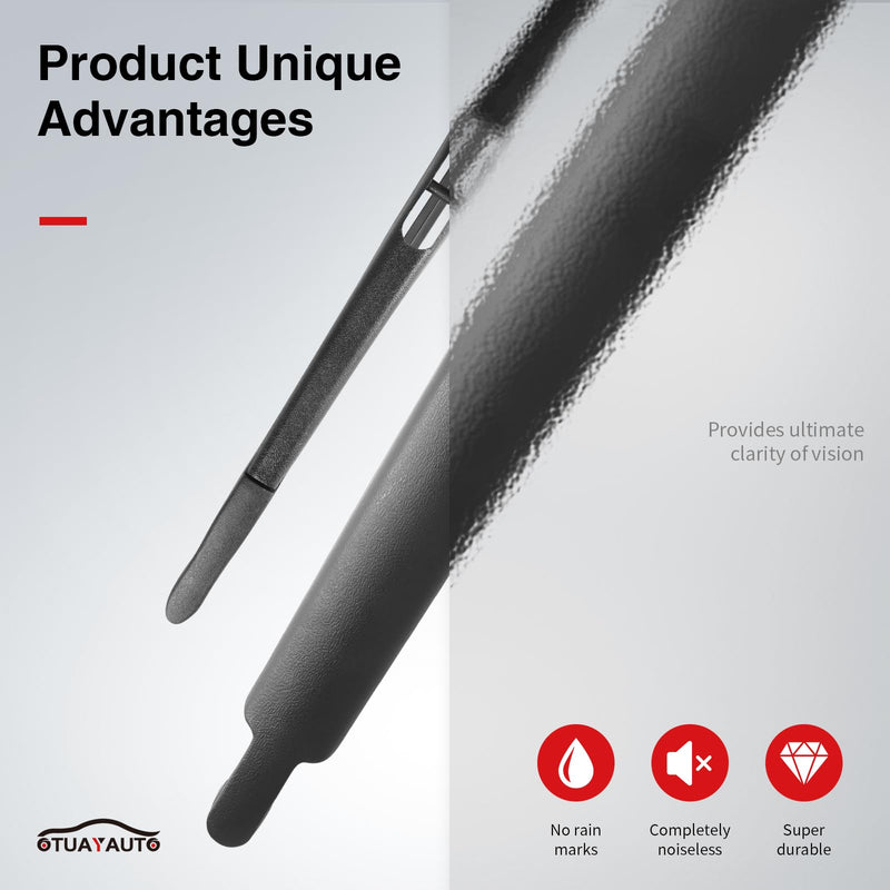OTUAYAUTO Replacement for Ford Focus 2012-2018 SE ST RS Rear Windshield Back Wiper Arm Blade Set OEM CV6Z-17526-C