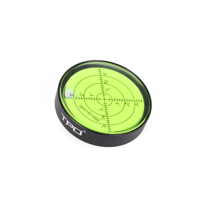 2.5"X0.55 Small Bubble Level for RV Level Bullseye Circular Level (Black) Black