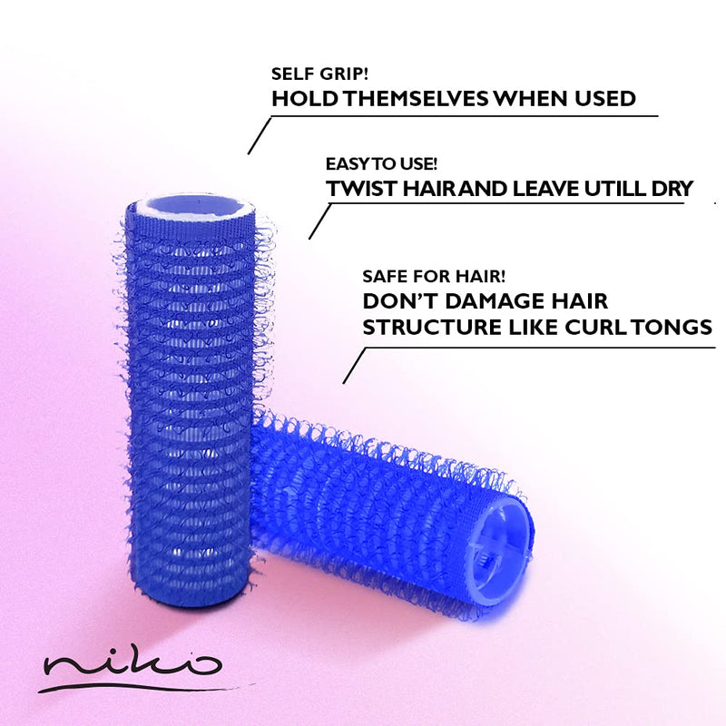 La Rosa Productos Profesionales 10-Pack 15mm - Self Grip Rollers, Hair Comb Curlers for Curls and Waves, Styling Tool for Hairdresser/Barber Salon, Self Holding Hair Rollers – (15 mm), red Random 1 count (Pack of 10)