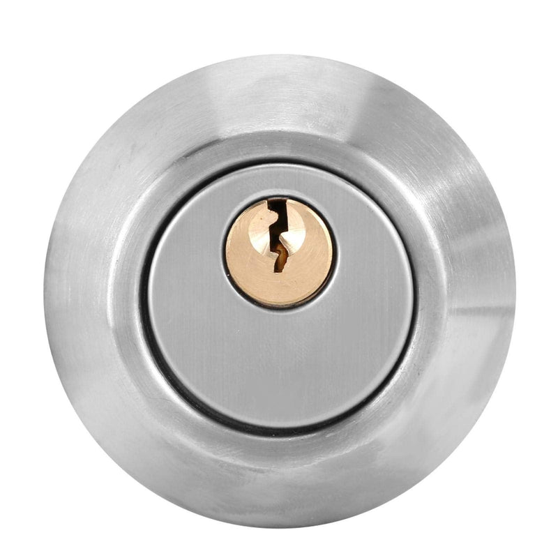 Premium Double Cylinder Security Door Lock for Wood Doors High Durability Safety Key Control Mechanism(Silver)