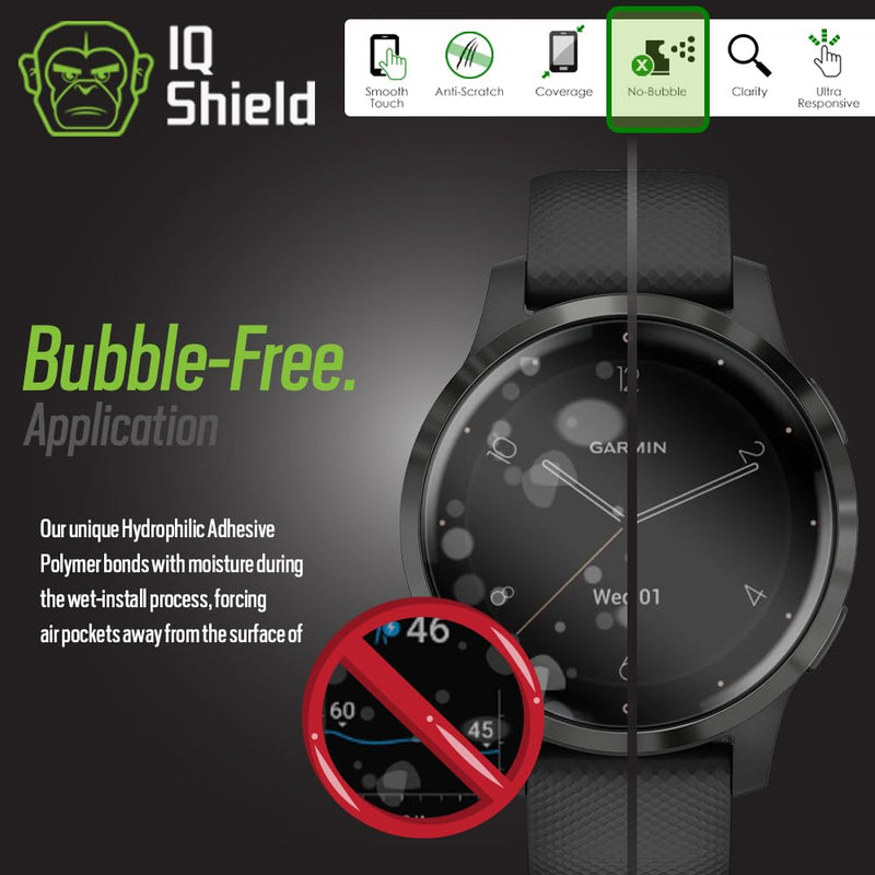 IQShield Screen Protector Compatible with Garmin Vivoactive 4s (40mm)(6-Pack) LiquidSkin Anti-Bubble Clear TPU Film