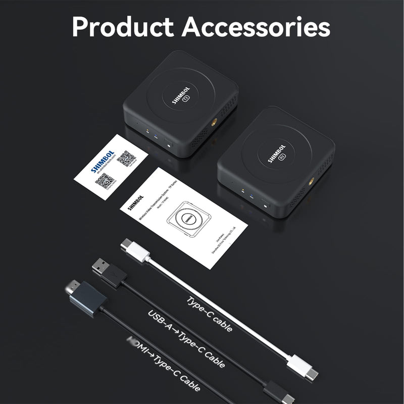 TP Nano Wireless Video Transmission System Transmitter&Receiver for Phones and Cameras, 2000mAh Built-in Battery FHD Video 150m with 60ms Ultra-Low Latency