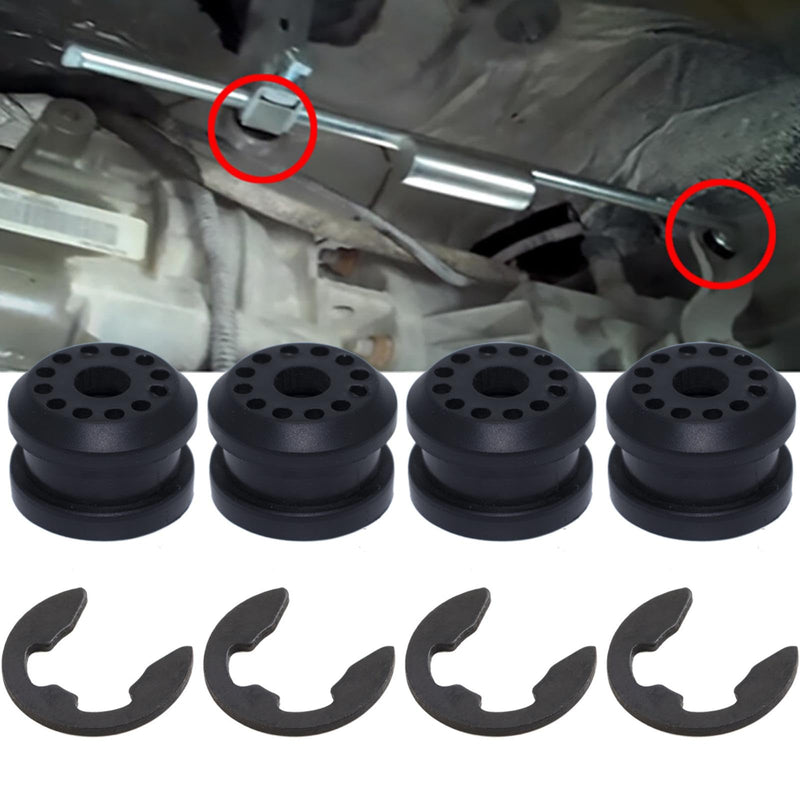 2PCS Transfer Case Shifter Linkage Control Lever Bushing Grommet Kit for Dodge Ram 1500 2500 3500 4x4 (2002-2010) - Includes E Clips (Part# 68078974AA, 68078975AA) 2