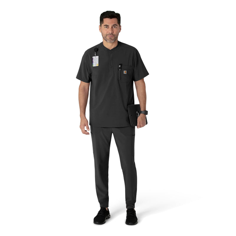 Carhartt Scrubs for Men Force Cross-Flex Joggers Pants with Drawstring and 7 Pockets Large Black