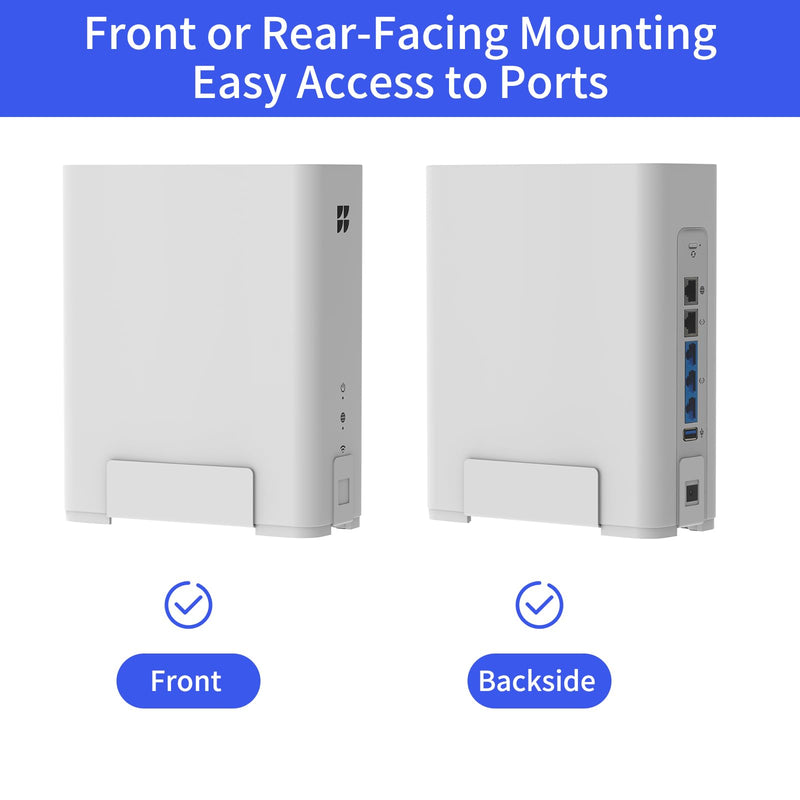 Wall Mount Bracket for Google GFiber Wi-Fi 6E Router (GR6EXX0C) – Metal Wall Mount Holder for GFiber Wi-Fi 6E Router, Easy to Install with All Mounting Hardware Included (White Holder Only)