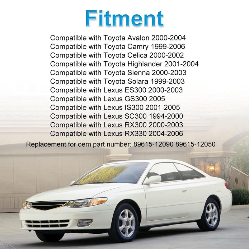 Compatible with 2 PCS 89615-12090 Knock Sensor with Wiring Harness Kit Toyota Highlander Camry Avalon Sienna 2001 2002 2003 2004, Lexus ES300 RX300 2000 2001 2002 2003 Knock Sensor