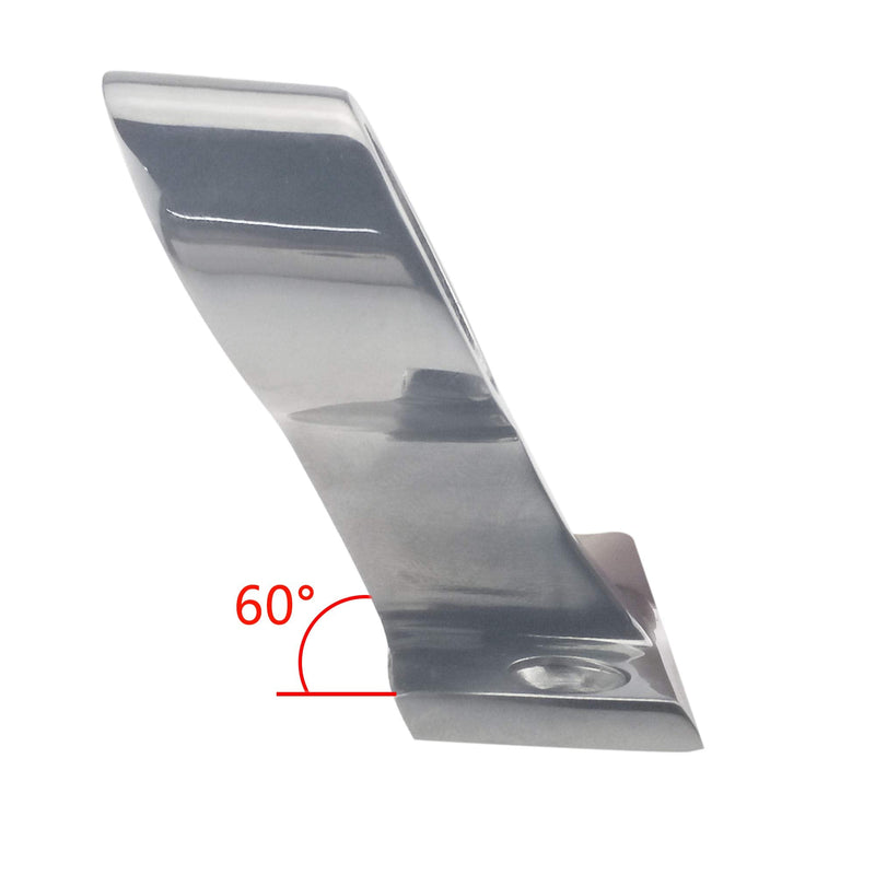 NRC&XRC 316 Stainless Steel Hand Rail Fitting, 60° End-Right/Center/Front-Lift HandRail Fitting for7/8inch Tube OD Marine Boat Yacht 2PACK 60degree End-Right