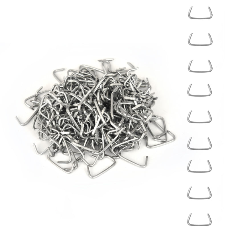 600 Pcs 3/4" Galvanized Hog Rings Professional Upholstery Hog Rings Installation Assortment Kit for Auto Upholstery and Fencing,Bagging,DIYCraft,Furniture,Pet Cages,Ropes