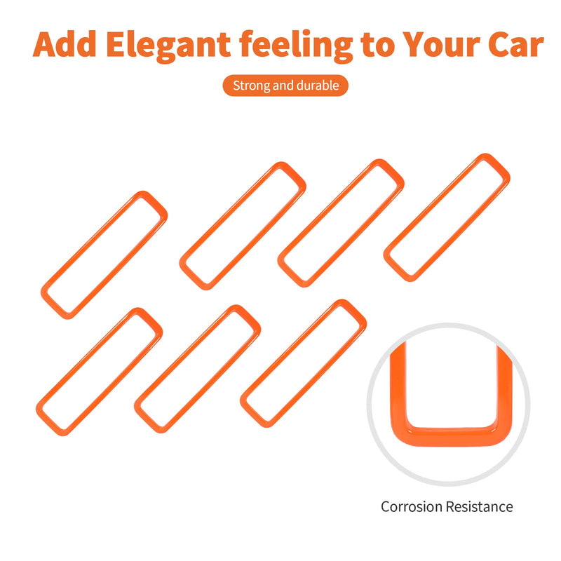 Hood Vent Cover Cowl Panel Vent Cover Trim Fit for 2018-2025 Jeep Wrangler JL JLU & Gladiator JT (Orange) Orange