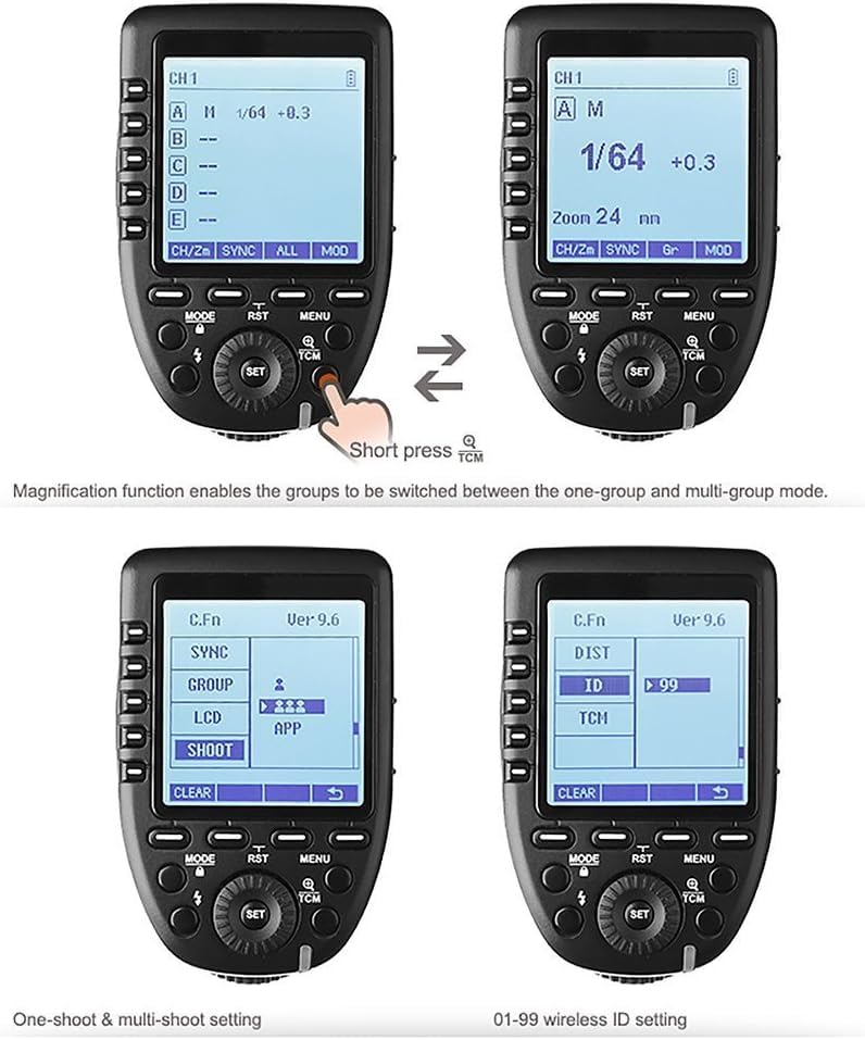 Godox Xpro-F for Fuji Fujifilm TTL Wireless Flash Trigger, 1/8000s HSS, TTL-Convert-Manual Function, Large Screen, 5 Dedicated Group Buttons, 11 Customizable Functions with Cleaning Cloth
